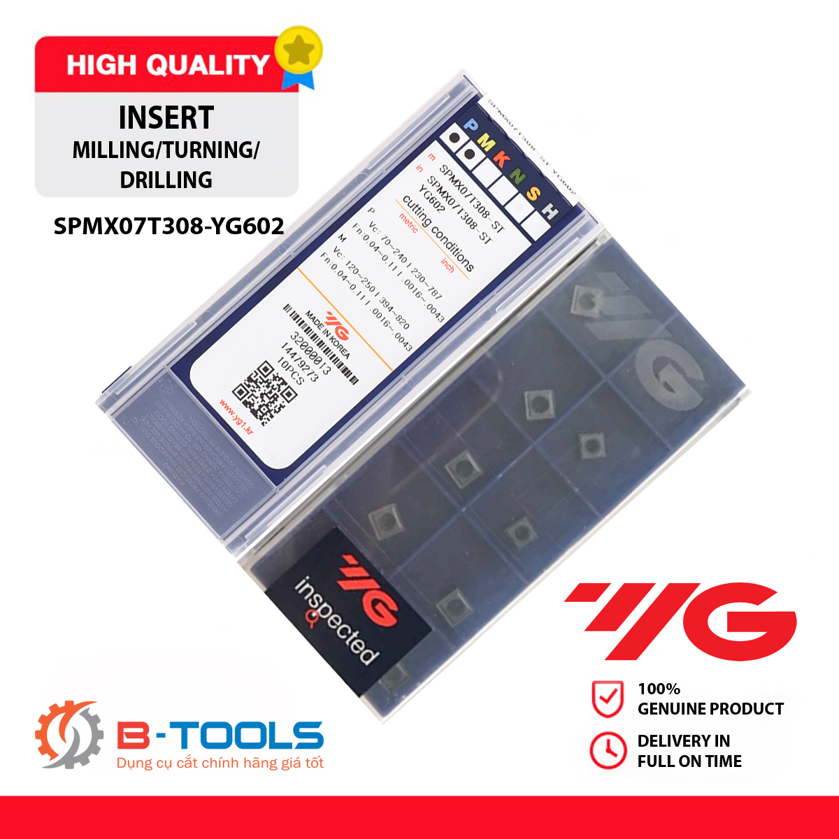 Chíp khoan hợp kim SPMX Series – YG602