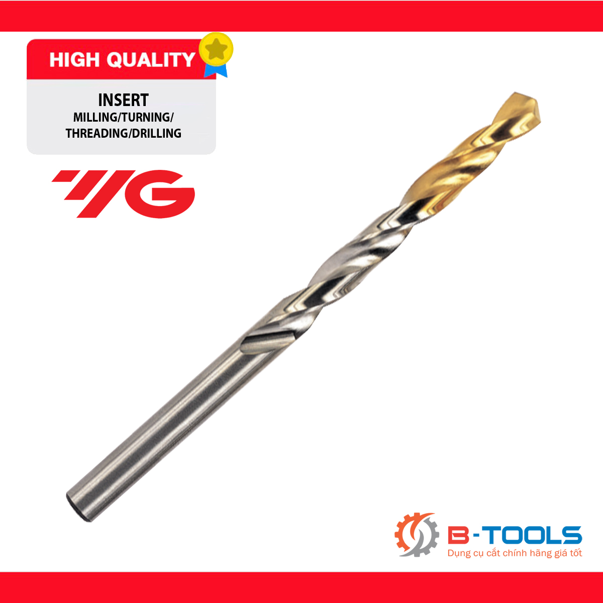 MŨI KHOAN THÉP GIÓ HSS PHỦ TiN YG-1 D1GP103…SERIES